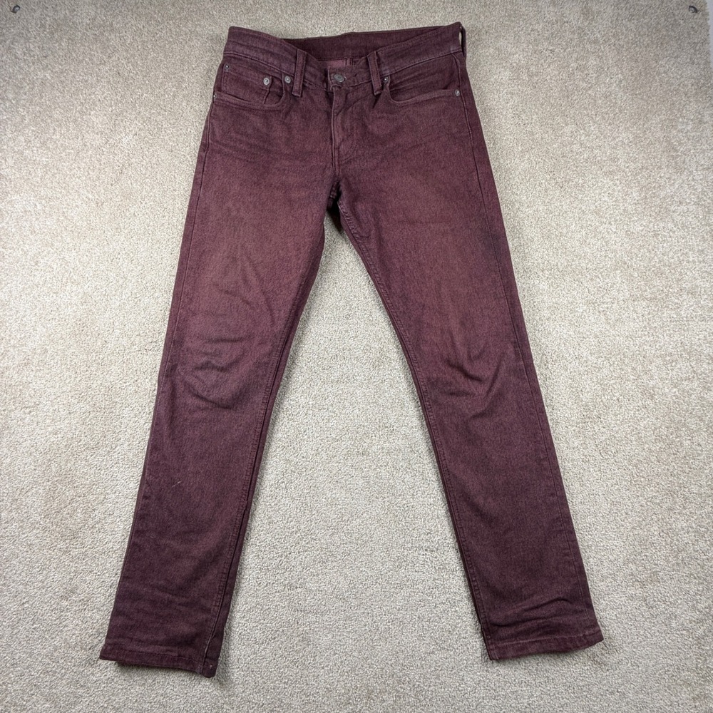 Levis 511 Slim Fit Jeans Mens 29x30 Burgundy Maroon Red 04511-2336